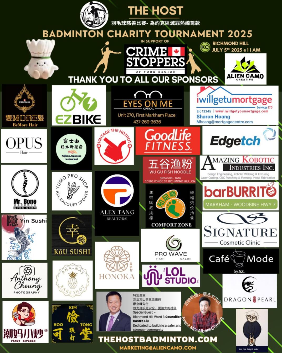 Thank you to all our Sponsors